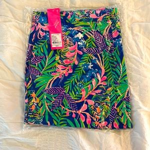 NWT Lilly Pulitzer Ocean View Shorts- Borealis Blue How You Like Me Prowl